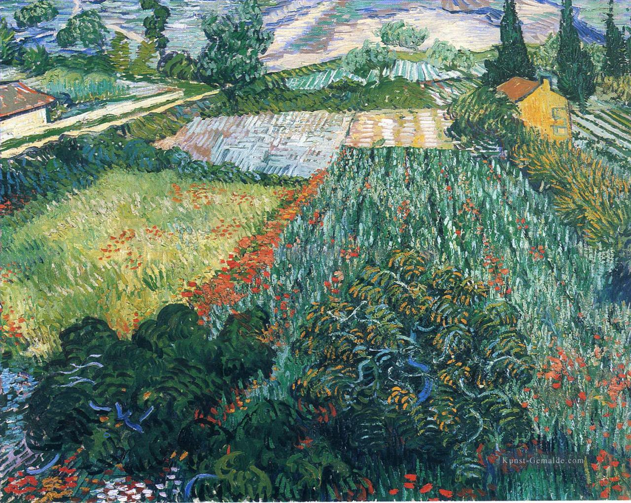 Feld mit Mohnblumen 2 Vincent van Gogh Szenerie Ölgemälde